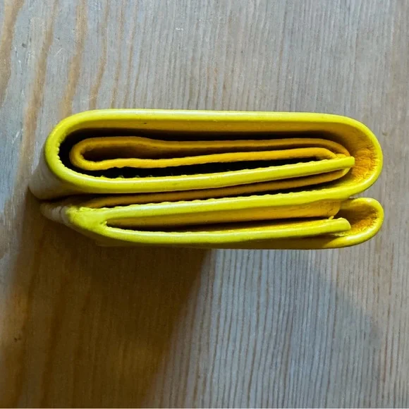 Balenciaga Papier Mini Yellow Leather Wallet - Picture 4 of 8